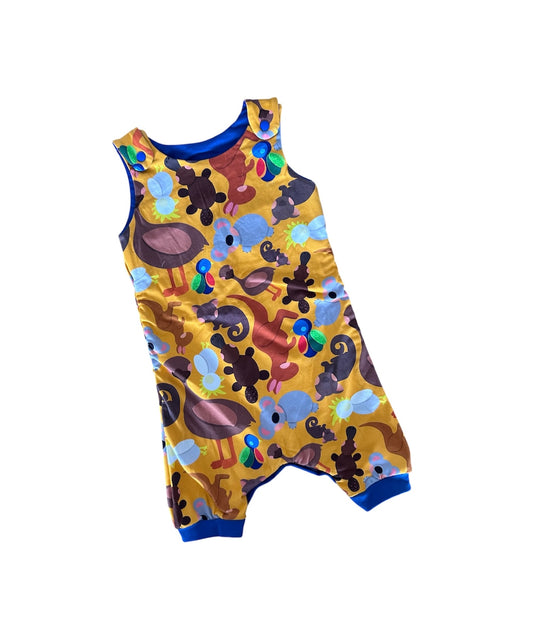 GWM Overalls Romper Size 1-3yrs (snap crotch)