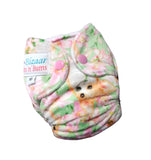Newborn Front Snap Cloth Nappy #06 - minky