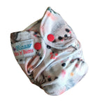 Newborn Front Snap Cloth Nappy #14 - minky