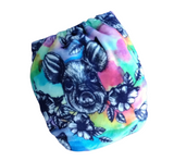 Newborn Front Snap Cloth Nappy #08 - laminated minky