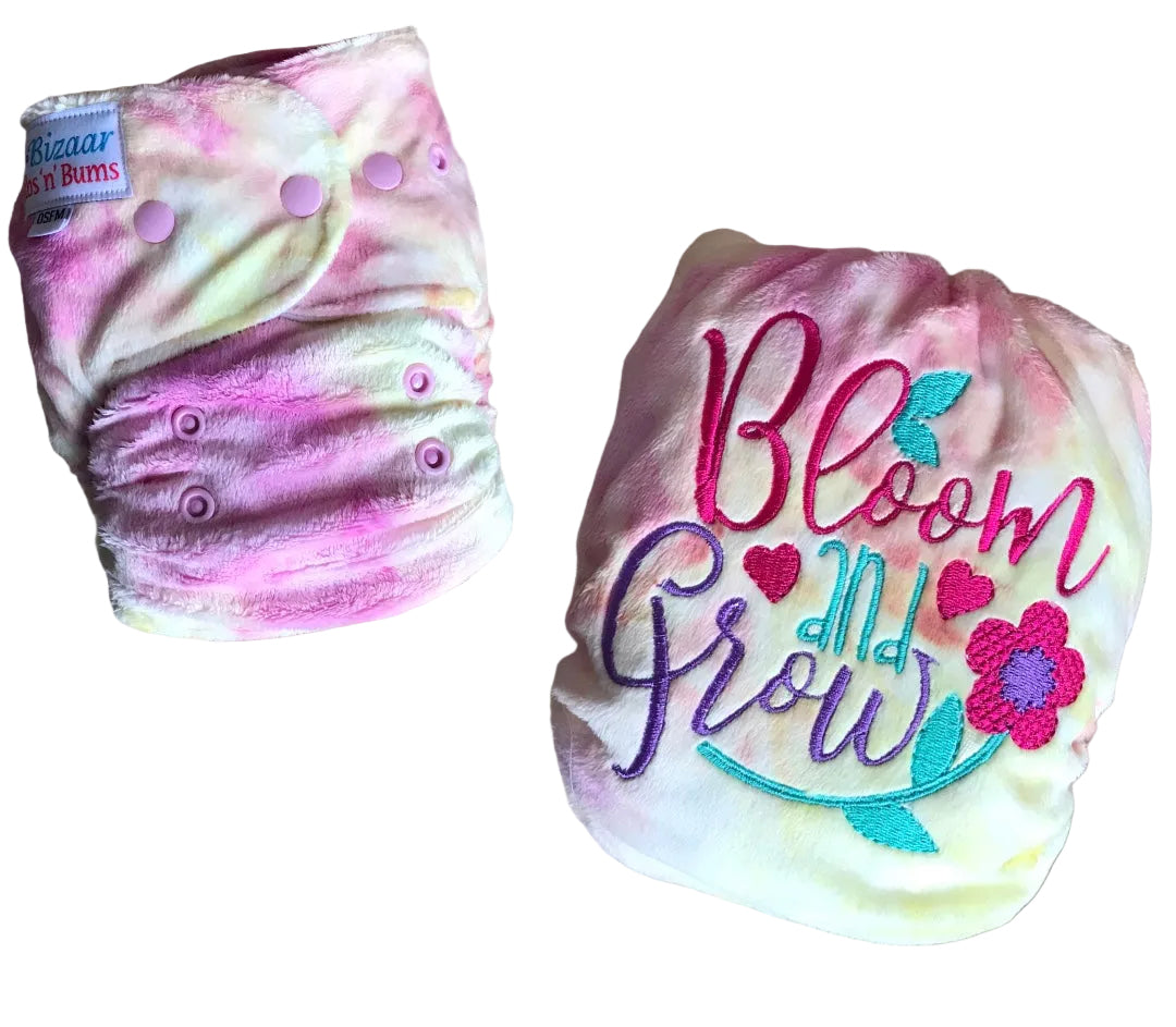 Embroidered Front Snap Cloth Nappy #08